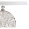 Jonathan Y 24" Dennis Seashell Table Lamp (Includes LED Light Bulb) Cream: Modern Drum Shade, UL Listed, Metal & Resin Base - 4 of 4