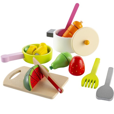 Melissa & Doug Cutting Fruit Set - Wooden Play Food Kitchen Accessory :  Target