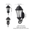 27in 1-Pack Outdoor Wall Lantern with Dusk to Dawn Sensor, Black Weatherrproof Exterior Light Fixture with Bubble Glass,Wall Sconce for Porch(No Bulb) - 3 of 4