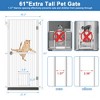 LOVMOR 61" Extra Tall Cat Gate for Doorway, Adjustable Wide, Dog Door with Cat Door, Suitable for Doorways or Kitchen, No Drilling Pressure Mount Kit - 4 of 4