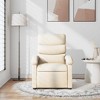 vidaXL Massage Recliner Chair, Adjustable Backrest/ Footrest, Cream Fabric Reclining Sofa - 3 of 4
