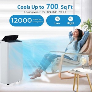 Acekool 12000 BTU Portable Air Conditioner, 3-in-1 Quiet AC with Dehumidifier & Fan, Remote, Timer, Cools Up to 700 Sq.Ft, Easy Setup - 1 of 4