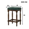 Sapphtopaz Rustic Bar Stools Set of 2 with Nailhead Trim Upholstered Dining Chairs with Wood Legs Counter Stools for Kitchen Island - 4 of 4