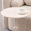 15.7" Metal Round End Table with Vintage Base and Frost Finish for Living Room - 3 of 4