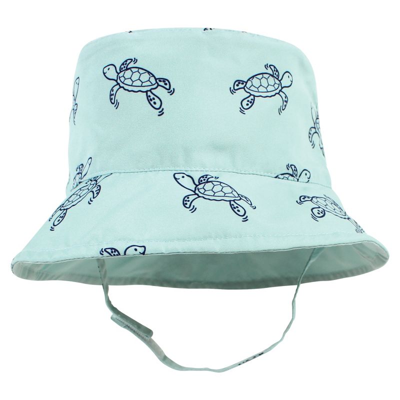Hudson Baby Infant Boy Sun Protection Hat, Sea Turtle Stripe, 4 of 8