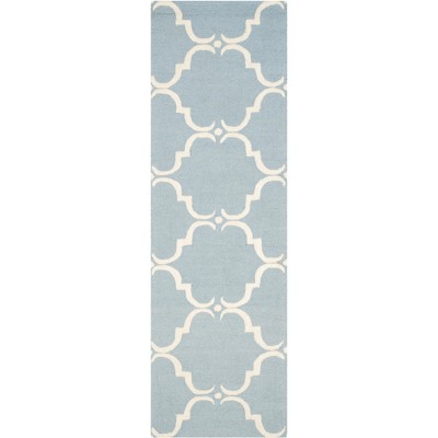 Handmade Blue and Ivory Wool Tufted Area Rug
