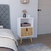 Depot E-Shop Tall Nightstand 29"H, with One Drawer and Functional Storage - 2 of 4