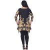 Women's Plus Size Scoop Neck Printed Yanette Tunic Top - White Mark - 3 of 3