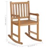 vidaXL Rocking Chair with Cushion - Indoor and Outdoor Chair - Durable and Weather Resistant - Perfect for Gardens - Beige - 2 of 4