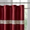 Floral Fabric Shower Curtain 72"x72", Fine Pleated Details Transitional Shower Curtains, Farmhouse Style Bathroom Accessory - 2 of 4