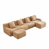Aukfa Modular Teddy Fabric Sofa,Convertible Modular Sectional Sofa Set , 4-Seats with 1/2 Ottoman Soft Boneless Design for Living Room - 3 of 4