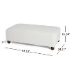 Christopher Knight Home Alexander Modern rubberwood Boucle Ottoman Bench - 3 of 4