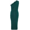 Scuba One-Shoulder Trim Ruched Midi Dress - 4 of 4