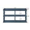 FURNIinspire Console Tables Narrow Console Table Entryway Table, Entryway Console Table Sofa Table with 3 Tier Open Storage, Blue, 14.96"*59.8"*34.84" - 3 of 4