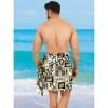 LA LEELA Men's Pareo Sarong Mini Beach Party Wrap One Size Tropical Black - 2 of 4