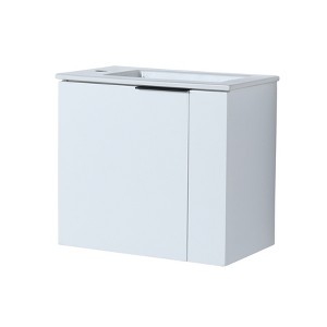 22" Floating Bathroom Vanity with Ceramic Sink, Soft-Close Doors – Compact for Small Bathrooms, Modern Design - 1 of 4