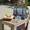 Picnic at Ascot Wine And Cheese Cooler w/ Table And Accessories - Charcoal Gray - 2 of 4