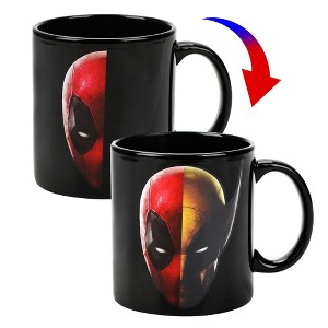 Deadpool & Wolverine Best Bubs 16 Oz Black Heat-Reactive Ceramic Mug - 1 of 4