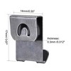 Unique Bargains S-shaped Metal Wall Mount Album Picture Hanging Clips Black 0.67" x 0.55" x 0.012" 100 Pcs - image 3 of 4