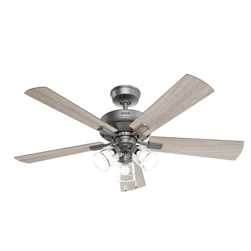 Photos - Air Conditioner 52" Crestfield Ceiling Fan with Light Kit and Pull Chain (Includes LED Lig