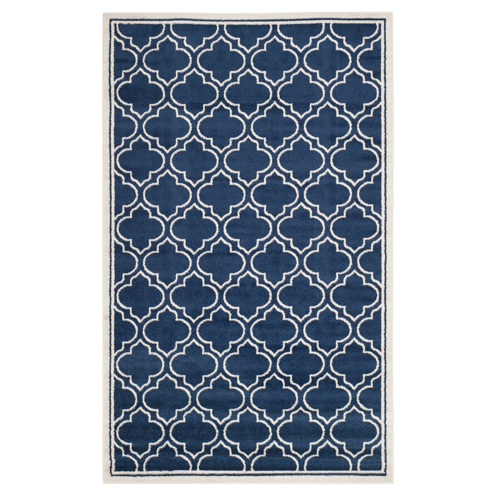 4'x6' Coco Loomed Rug Navy/Ivory - Safavieh