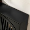 MOEPISY Mid Century Modern Fluted Sideboard Cabinet with 2 Outlet Holes Black - 4 of 4