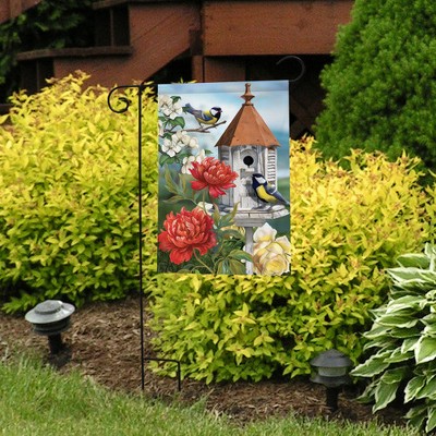 Flight of the Hummingbirds Multicolor Polyester Garden Flag