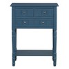 ACEPANO 23.7 in. W Narrow Console Table with Three Storage Drawers and Bottom Shelf-Navy - 3 of 4