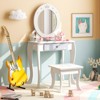Infans Kids Vanity Set Makeup Table & Chair Sweet Accessories Included Storage Drawer - 4 of 4