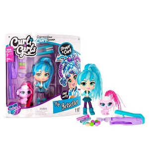 CurliGirls Adeli, The Jetsetter & Fiji, her Dog - Deluxe Hairstyling Doll with MagiCurl Hair - 1 of 1