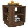 vidaXL Square Coffee Table in Brown Oak Finish - Modern Design Living Room Table with Storage Shelves, Made from Durable Engineered Wood - 3 of 4