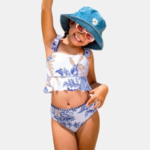Kid's Sunny Bloom Floral Tankini Set - Cupshe - 1 of 4