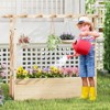 Tangkula Wooden Raised Garden Bed/ Lattice Trellises Hanging Roof Drainage Indoor Outdoor - 3 of 4
