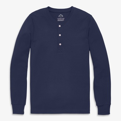 Primary Adult Organic Long Sleeve Henley Pj Top (Unisex Fit)
