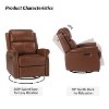 Set of 2 Lorenzo Genuine Leather Power Rocking Recliner | ARTFUL LIVING DESIGN - 4 of 4