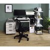 Okak 37IN Modern Computer Desk with Keyboard Tray, Standing Desk with 2 Shelves and Storage Basket, Office Desk for Living Room, Study - 2 of 4