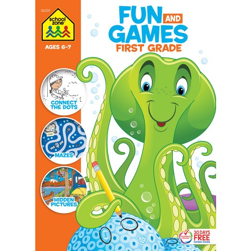 School Zone Fun And Games First Grade Activity Workbook - (paperback ...