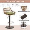 MOONMISS Modern Swivel Bar Stools Set of 2 Adjustable Counter Height Chairs with Footrest for Kitchen, Dining Room - 4 of 4