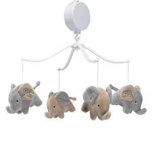 Bedtime Originals Elephant Love Musical Baby Crib Mobile Soother Toy - Gray - 1 of 4