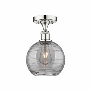 Athens Deco Swirl - 1 Light Semi-Flush Mount In Industrial Style-11.5 Inches Tall and 7.5 Inches Wide - 1 of 1