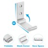 Unique Bargains Aluminum Alloy Round-Headed Folding Coat Hooks - 4 of 4