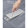 YAWWALK Luxury Nickel Linear Shower Drain with Removable Cover, 11.81" x 4.33", Rectangle - 3 of 4