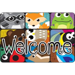 Ashley Productions® The Original Fun Mat™, Welcome Mat, 15.5" x 23.5", Keyhole Kritters Welcome - 1 of 1