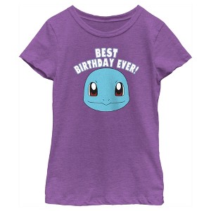 Girl's Pokemon Squirtle Best Birthday Ever T-Shirt - 1 of 4