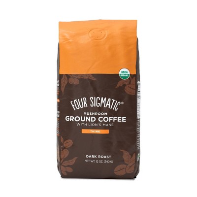 Four Sigmatic Lion's Mane Chaga Mushroom Dark Roast Ground Coffee - 12oz