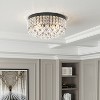 Maxax 4-Light Black Crystal Flush Mount Ceiling Light, Modern Chandelier for Bedroom,Living Room,Hallway - 2 of 4
