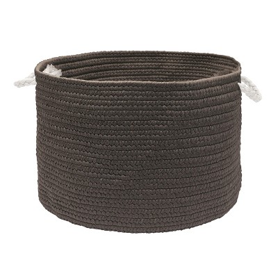 Colonial Mills Colorful Braided Toy Basket, 16"x16"x10", Graphite