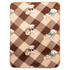 Slickblue Teddy Bear Coral Fleece Mini Throw Blanket - Soft & Cozy, 27.6" x 38.6", Machine Washable, Brown/Yellow - image 3 of 4