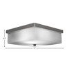Toltec Lighting Nouvelle 2 - Light Flush Mount in  Graphite with 13" White Muslin Shade - 2 of 2