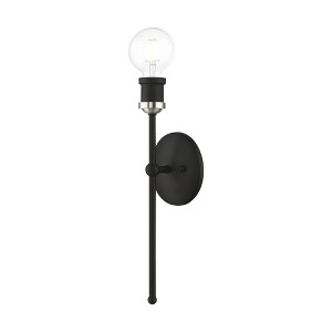 Livex Lighting Lansdale 1 - Light Sconce in  Black/Brushed Nickel - 1 of 4